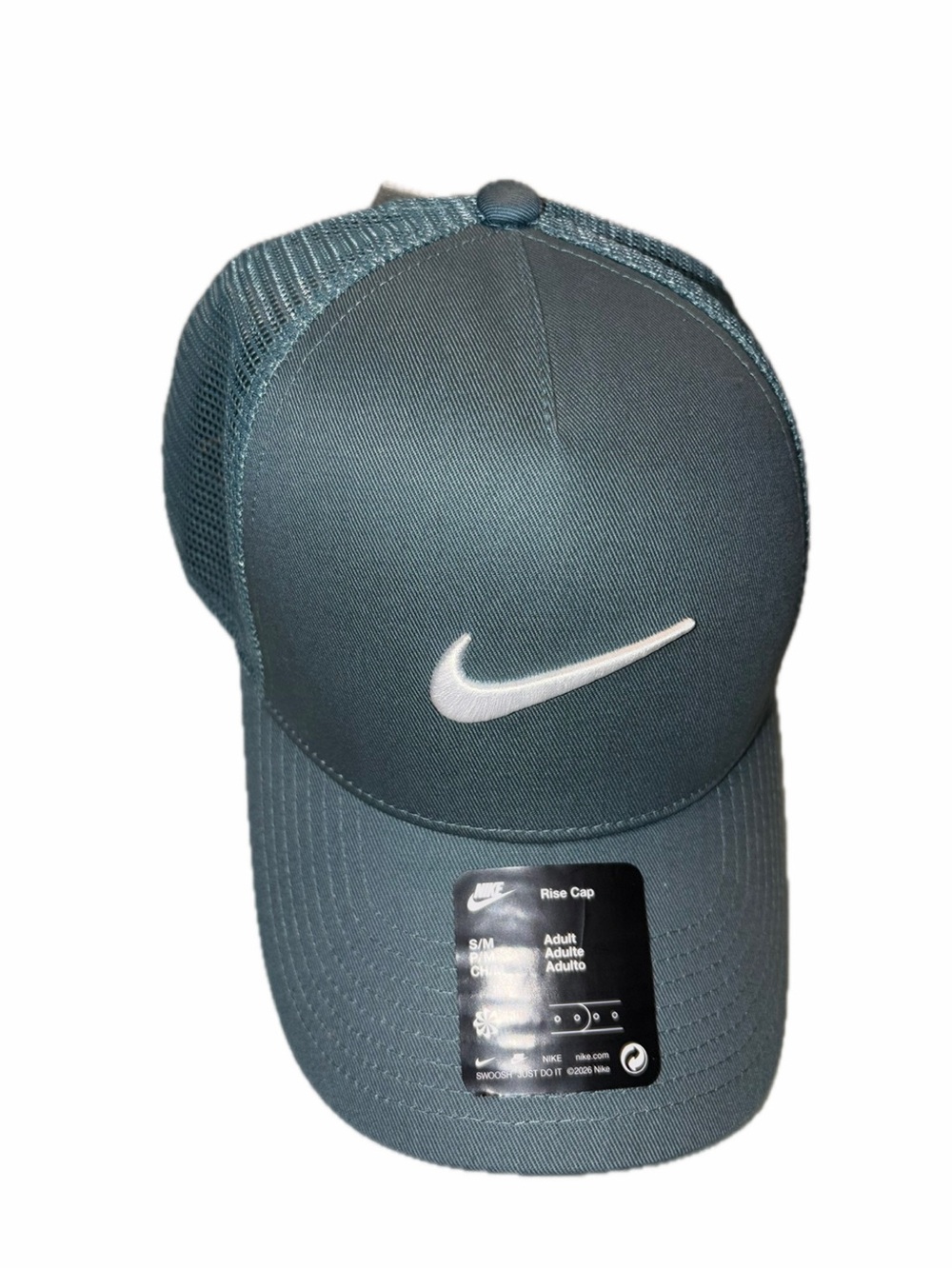 Nike Teal Mesh Trucker Cap with White Swoosh - Picture 2 of 6
